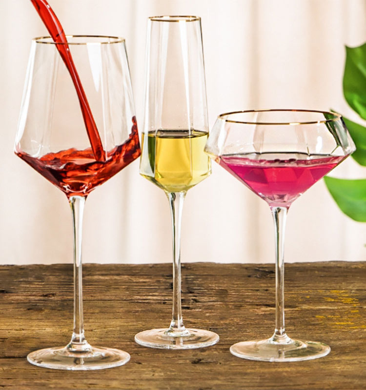 diamond-shape wine glasses for sale