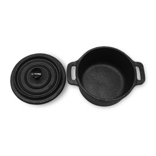 pre-seasoned cast iron pot