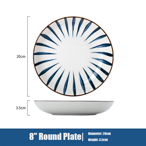8inch round white plates in stock