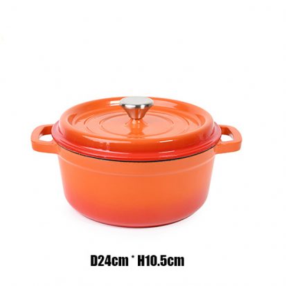 orange enamel cast iron casserole 3.6L