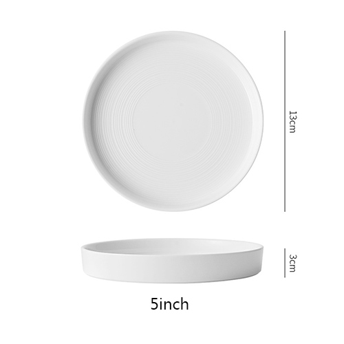 5inch white dinner plates ceramic