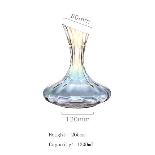 1200ml colored glass wine decanter for sale