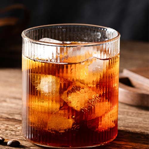 wholesale ribbed glass tumbler cups