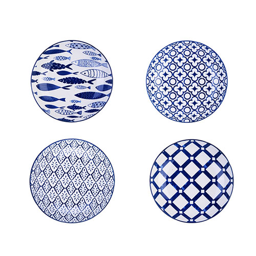 blue and white creamic plates wholesale