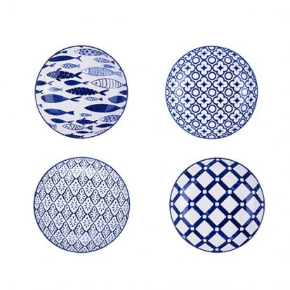 8inch blue and white ceramic plates