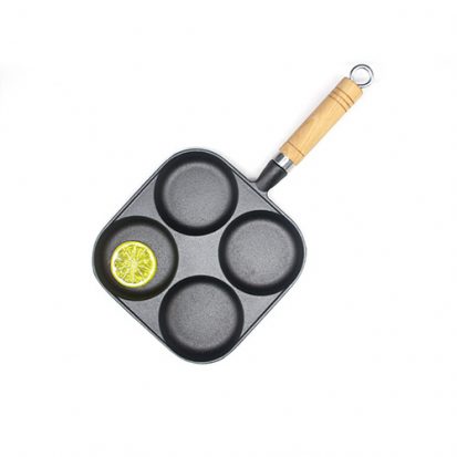 4-hole frying egg pan cast iron