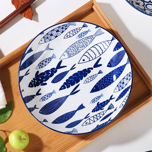 blue and white porcelain dinner plates for sale