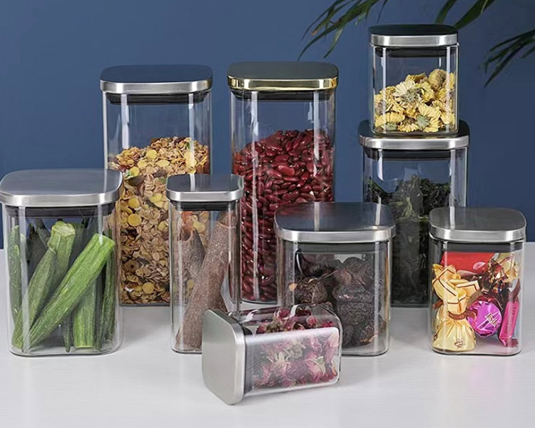 wholesale glass storage jar set 16oz 8oz