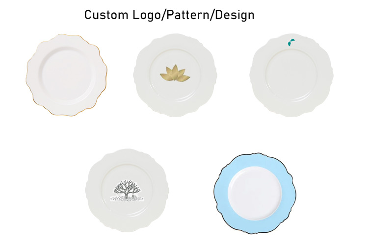 custom floral white dinner plates bulk sale