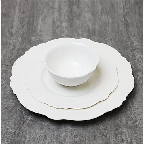 plain white porcelain dinnerware