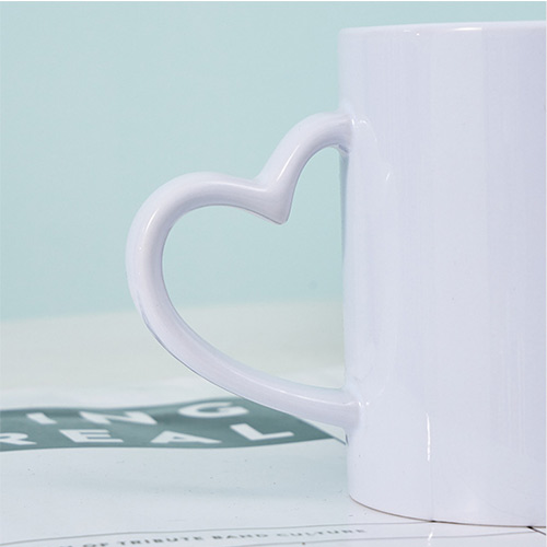 11oz heart-shape handle sublimation mugs wholesale