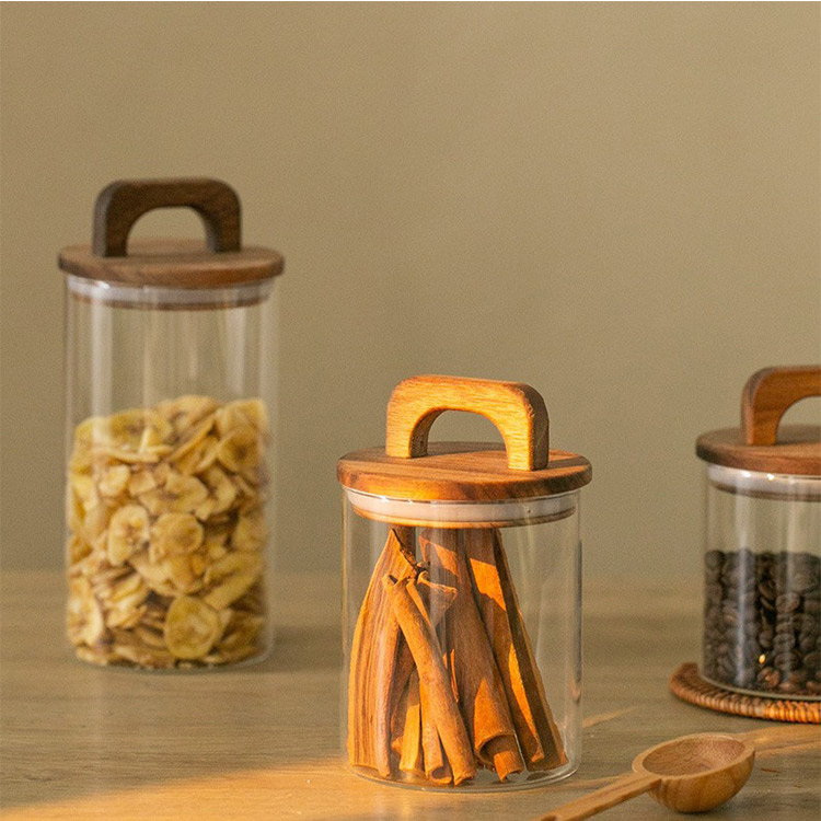 glass storage jar set for sale