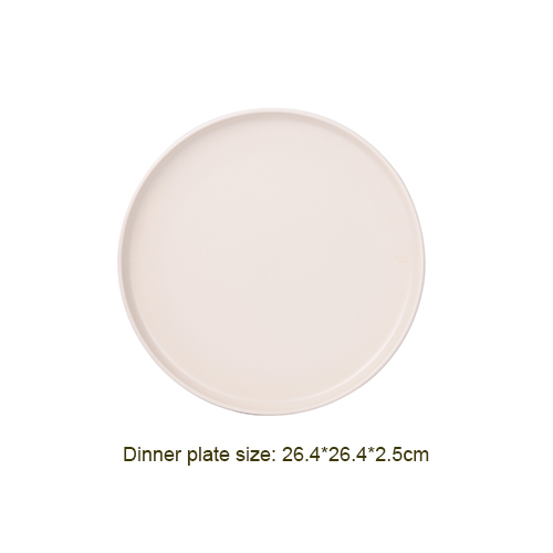 ceramic dinner plate solid color matte finish