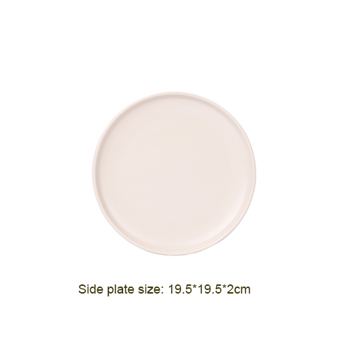 ceramic side plate solid color matte finish