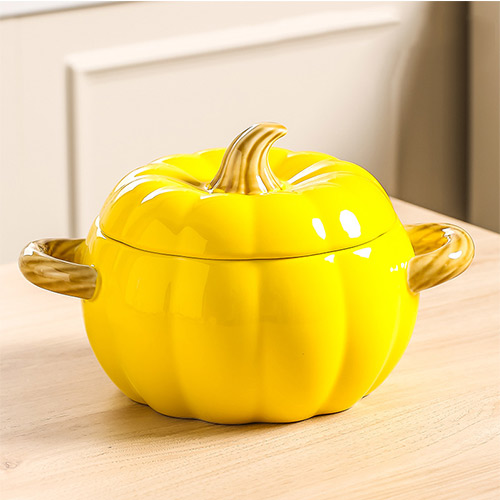 ceramic halloween serving dishes with lid and handle