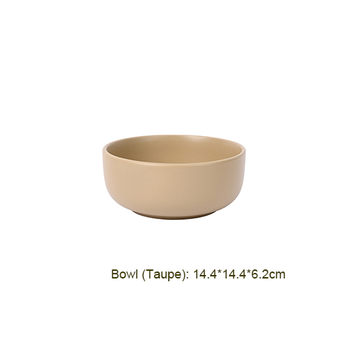 solid color matte finish ceramic bowl