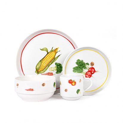 plain white porcelain dinnerware