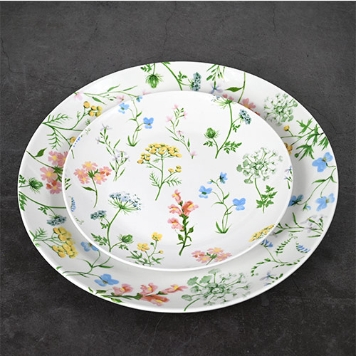 custom ceramic plates with decal design