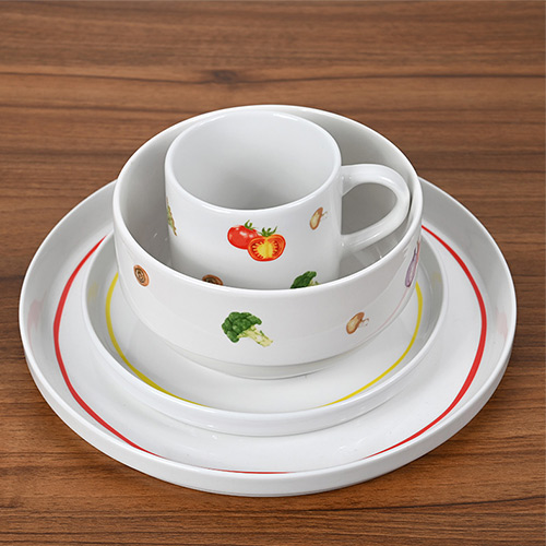 stackable porcelain dinnerware set