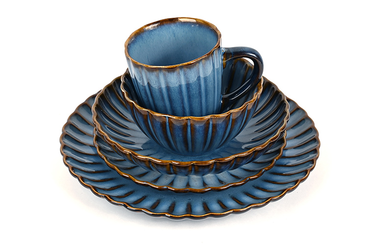 ceramic stoneware reactive glaze dinner set