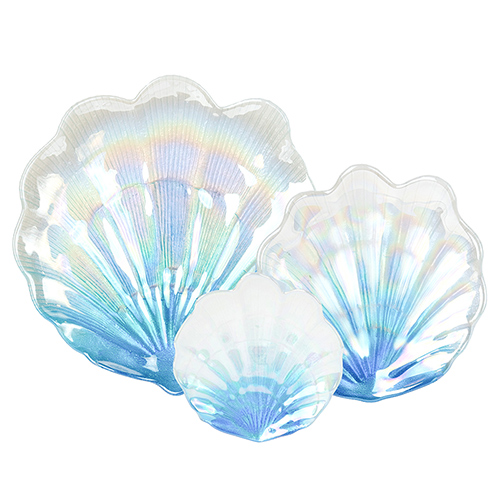 scallop shaped glass plates for sale