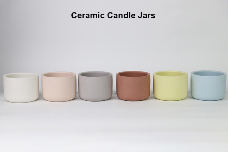 colored ceramic candle jars wholesale