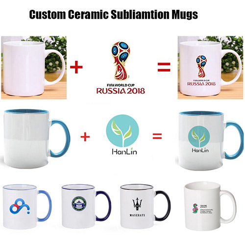 custom ceramic white sublimation mugs