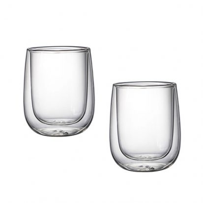 crystal-clear insulated drinking glass