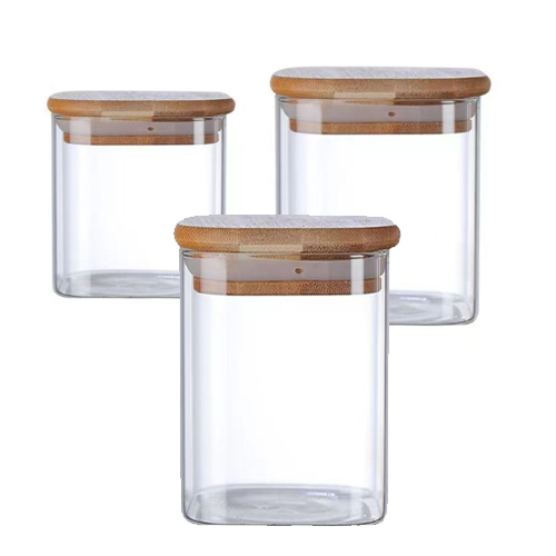 square glass jars wholesale