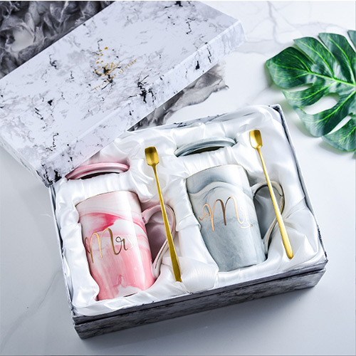 bulk marble ceramic mugs with gift box