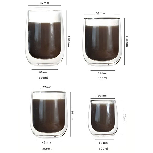 heat-resistant transparent glass cup