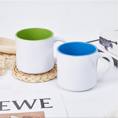 stackable ceramic mug with handle