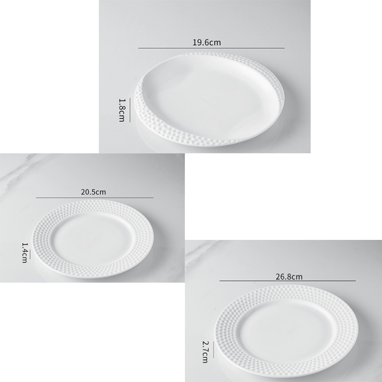 ceramic white plates wholesale