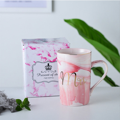 12oz marble ceramic mug with gift box