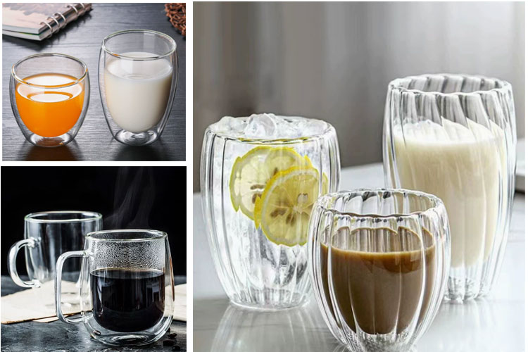 double-sided glass coffee mugs