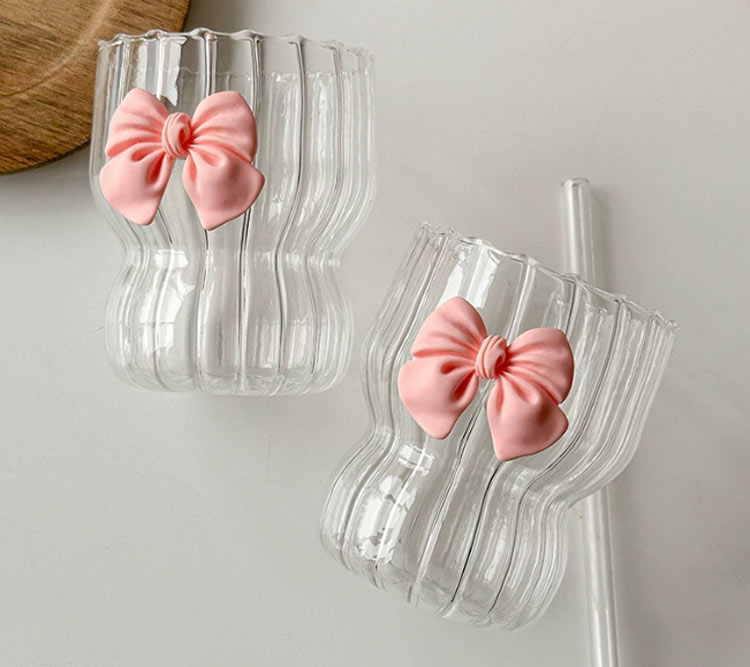 bowknot glass cups wholesale