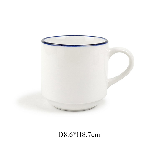 stackable porcelain dinnerware mug