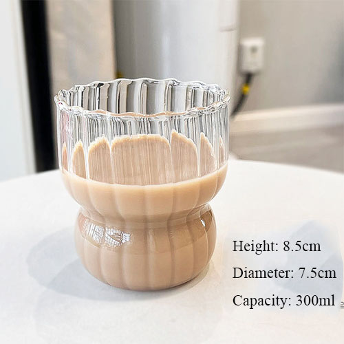 10oz borosilicate glass cup emboss