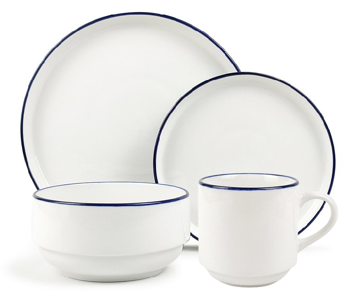 16pcs stackable porcelain dinnerware set