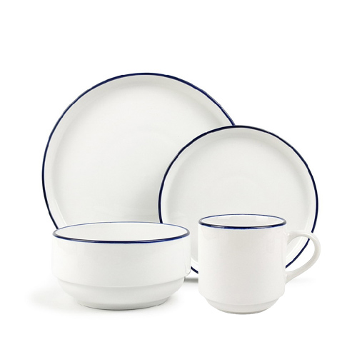 stackable 16pcs porcelain dinner set